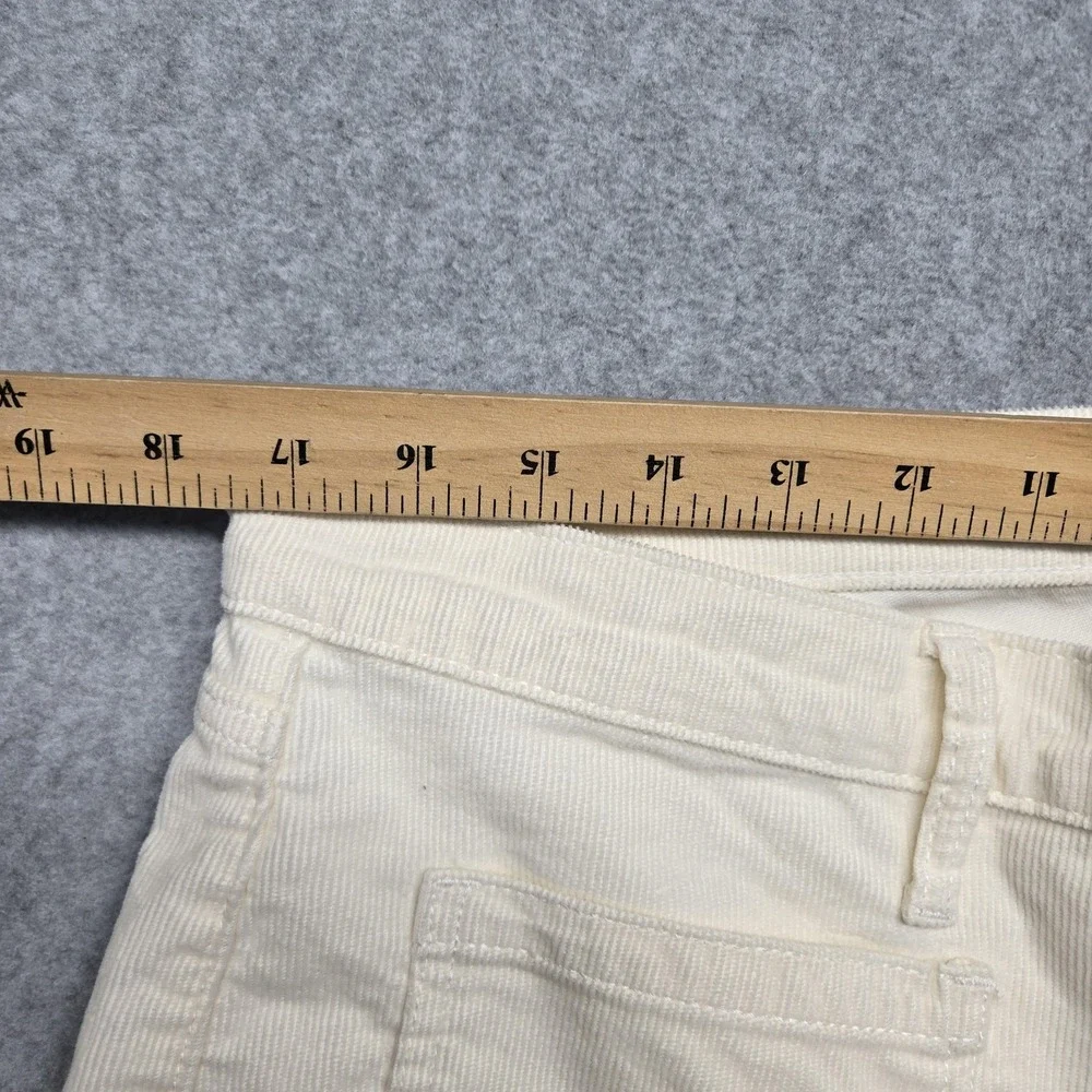 GAP Pants Womens 16R 33 White 70s‎ Flare High Rise Corduroy Stretch Pockets